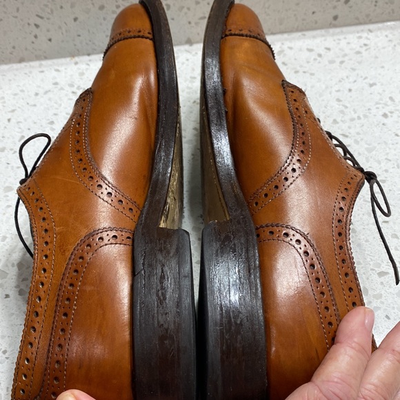 Allen Edmonds Lexington no wing tip oxfords Size 10A cap toe Walnut color Classy - Picture 7 of 10